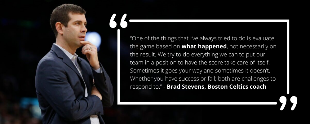 “I think one of the things that I’ve always tried to do is evaluate the game based on what happened in the game, not necessarily on the result. We try to do everything we can to help put our team in a position to 